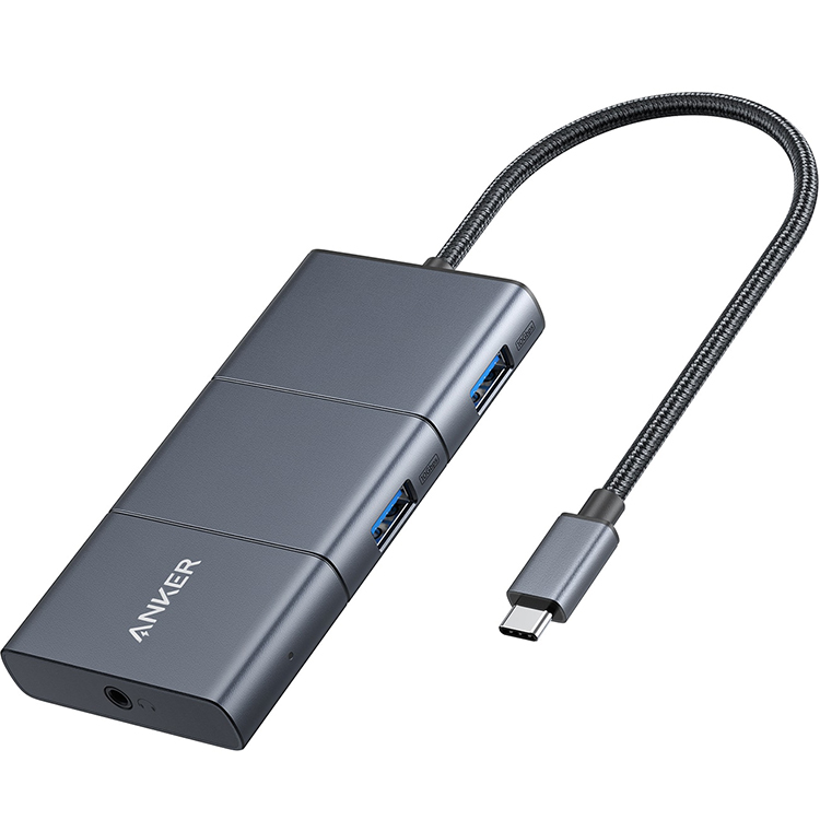 Anker 364 USB C Hub (10-in-1, Dual 4K HDMI) with Max 100W Power Delivery